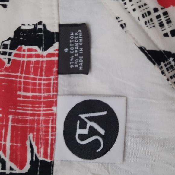 S5A Floral Abstract Full Skirt - 4 - Picture 3 of 8